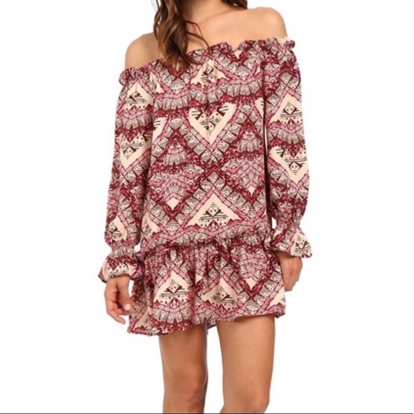 Stone Cold Fox Dresses & Skirts - Stone cold fox pink off shoulder silk dress